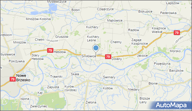mapa Sierosławice, Sierosławice gmina Nowe Brzesko na mapie Targeo